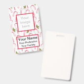 Candy Canes en Holly Badge (Voor- en achterkant)