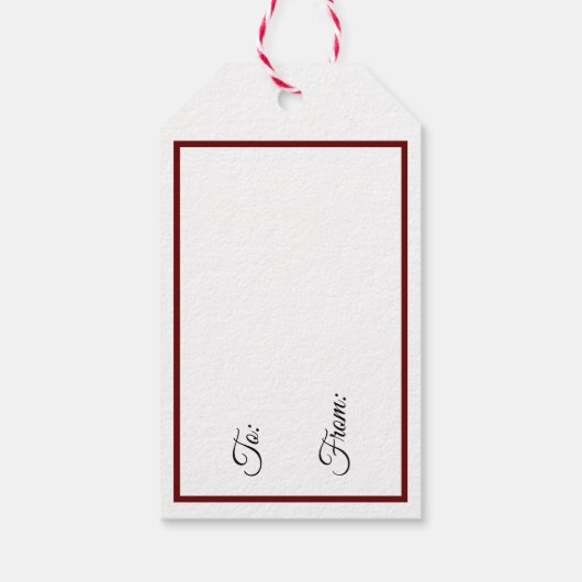 Candy Canes en Holly Cadeaulabel (Achterkant)