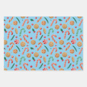Candy Canes en kerstkoekjes Inpakpapier Vel (Voorkant 3)