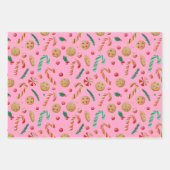Candy Canes en kerstkoekjes Inpakpapier Vel (Voorkant 2)