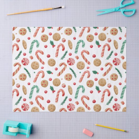 Candy Canes en kerstkoekjes Tissuepapier (Craft)