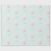 Candy Canes en Ornamenten Christmas Wrapping Paper Cadeaupapier (Vlak)