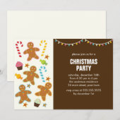 Candy Canes en peperkoek koekjes Vakantie Party Kaart (Voorkant / Achterkant)