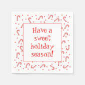 Candy Canes en Stippen Paper Napkins Servet (Voorkant)