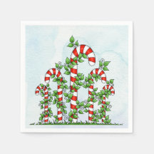 Candy Canes en Vines Kerstservet