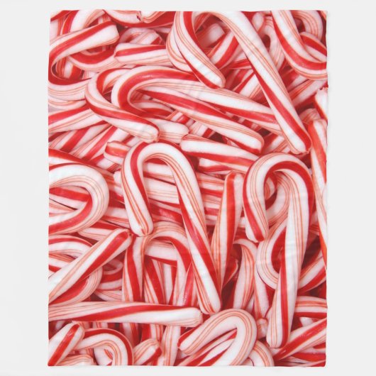 Candy Canes Fleece Blanket (Voorkant)
