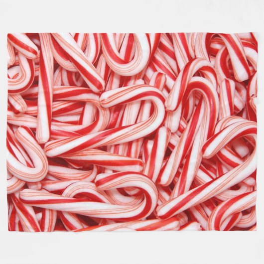 Candy Canes Fleece Blanket (Voorkant (Horizontaal))