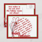 Candy Canes Foto Lijst Briefkaart (Voorkant / Achterkant)