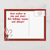 Candy Canes Foto Lijst Briefkaart (Achterkant)