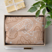 Candy Canes Gingerbread Heren Sterren Kerstmis Tissuepapier (Geschenk)
