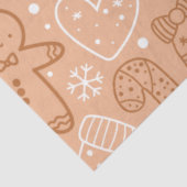 Candy Canes Gingerbread Heren Sterren Kerstmis Tissuepapier (Detail)