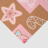 Candy Canes Gingerbread Heren Sterren Kerstmis Tissuepapier (Detail)