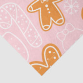 Candy Canes Gingerbread Heren Sterren Kerstmis Tissuepapier (Detail)