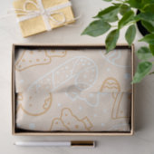 Candy Canes Gingerbread Heren Sterren Kerstmis Tissuepapier (Geschenk)