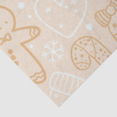 Candy Canes Gingerbread Heren Sterren Kerstmis Tissuepapier (Detail)
