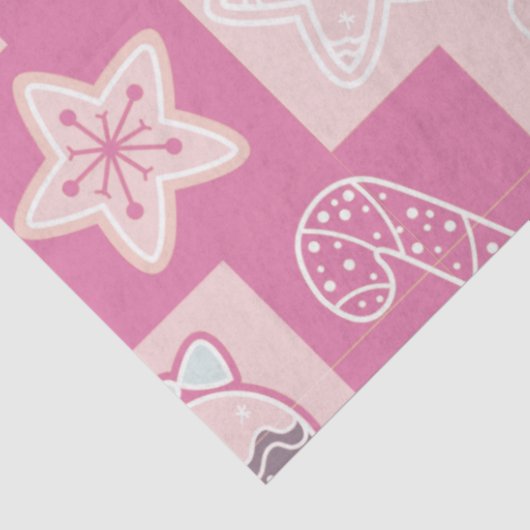 Candy Canes Gingerbread Heren Sterren Kerstmis Tissuepapier (Detail)