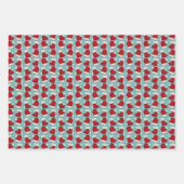 Candy Canes Gingerbread Mannen Stocking Kerstmis Inpakpapier Vel (Voorkant 2)