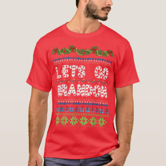 Candy Canes GoBrandon Sarcastic Meme Ugly Christma T-shirt