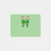 Candy Canes Green Bow Post-it® Notes (Voorkant)