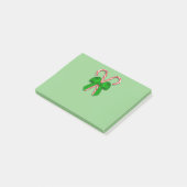 Candy Canes Green Bow Post-it® Notes (Schuin)