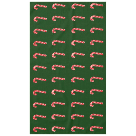 Candy Canes Green Tafelkleed (Voorkant)
