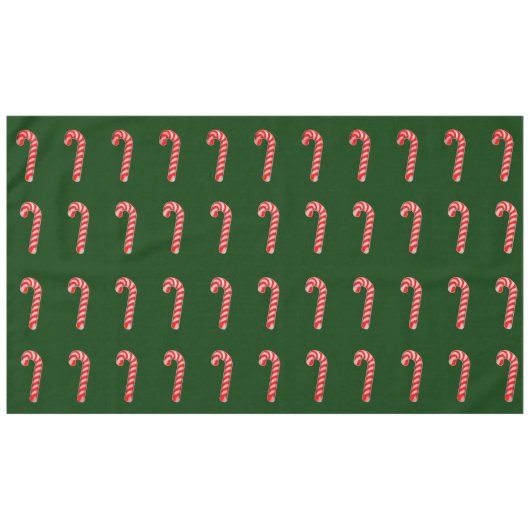 Candy Canes Green Tafelkleed (Voorkant (Horizontaal))