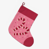 Candy canes grote kerstsok (Voorkant (Hangend))