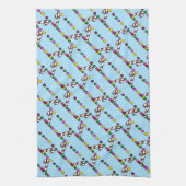 Candy Canes & Gumdrops Kerstmis Theedoek (Verticaal)