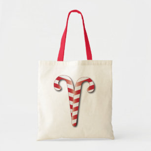 Candy Canes Holiday Gift Bag Tote Bag
