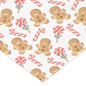 Candy Canes Holiday Pattern Korte Tafelloper (Hoek)