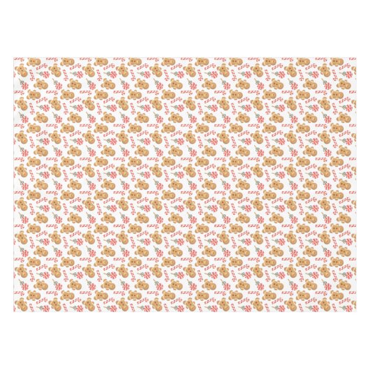 Candy Canes Holiday Pattern Tafelkleed (Voorkant (Horizontaal))