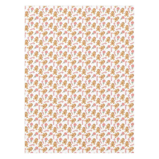 Candy Canes Holiday Pattern Tafelkleed (Voorkant)
