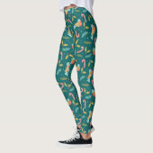 Candy Canes Holly Pine Boughs Birds Leggings (Links)