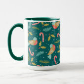 Candy Canes Holly Pine Boughs Birds Mok (Links)