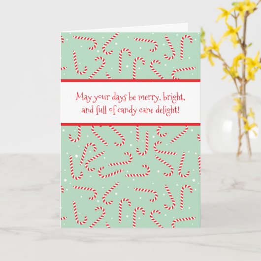 Candy Canes Kaart (Gele Bloem)