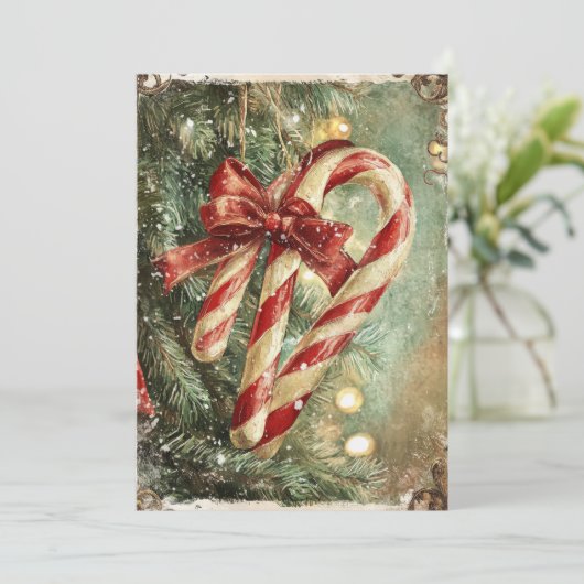  Candy Canes Kaart (Staand voorkant)