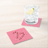 Candy canes kartonnen onderzetters (Insitu)