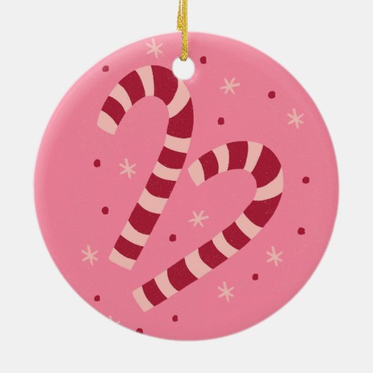 Candy canes keramisch ornament (Achterkant)