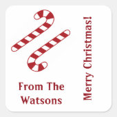 Candy Canes Kerst stickers (Voorkant)