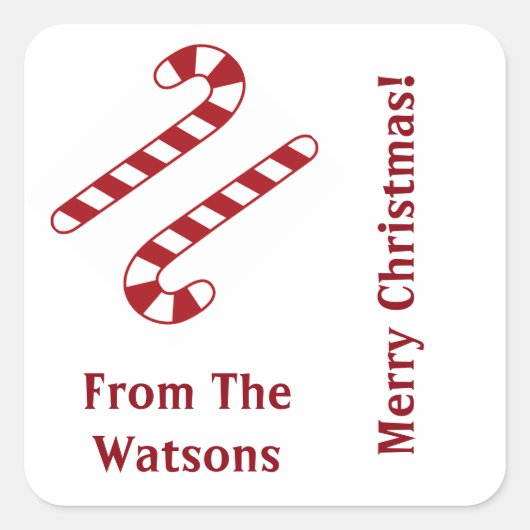 Candy Canes Kerst stickers (Voorkant)