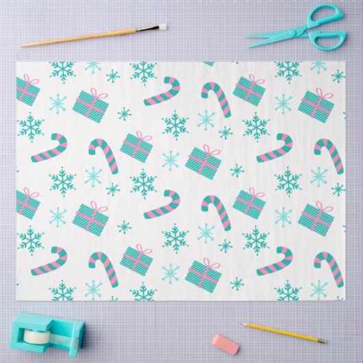 Candy Canes Kerstcadeaus Sneeuwvlokken Kerstmis Tissuepapier (Craft)