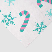 Candy Canes Kerstcadeaus Sneeuwvlokken Kerstmis Tissuepapier (Detail)
