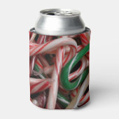 Candy Canes kerstfeestay White Green en Red Blikjeskoeler (Blikje Voorkant)