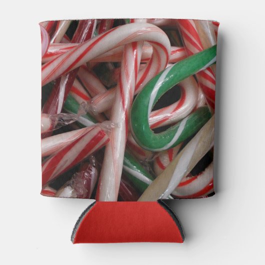 Candy Canes kerstfeestay White Green en Red Blikjeskoeler (Voorkant)
