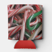 Candy Canes kerstfeestay White Green en Red Blikjeskoeler (Achterkant)