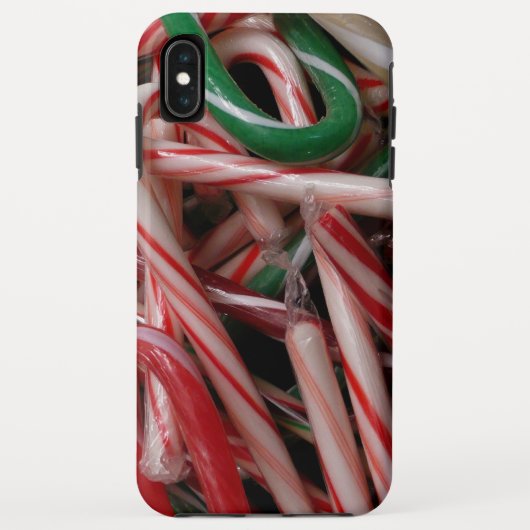 Candy Canes kerstfeestay White Green en Red Case-Mate iPhone Case (Achterkant)