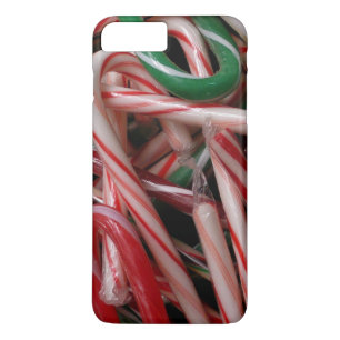 Candy Canes kerstfeestay White Green en Red iPhone 8/7 Plus Hoesje