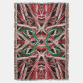 Candy Canes kerstfeestay White Green en Red Deken (Voorkant Verticaal)