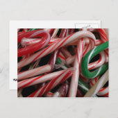 Candy Canes kerstfeestay White Green en Red Feestdagenkaart (Voorkant / Achterkant)