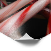 Candy Canes kerstfeestay White Green en Red Foto Afdruk (Hoek)